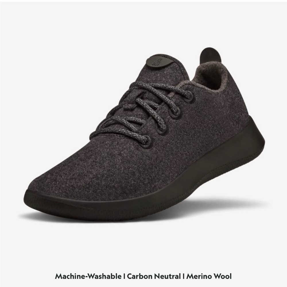 ALLBIRDS Wool Runners in Natural Black SZ 8